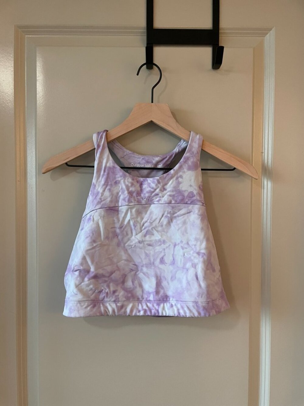 Outdoor Voices Move Free Crop Top Dusty Blue Maypop Tie Dye XL